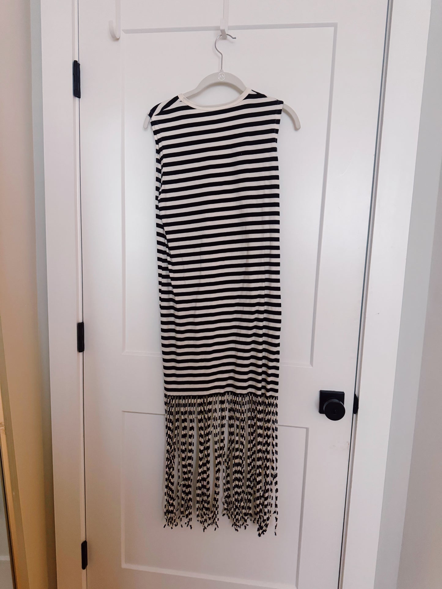 Zara Striped Fringe Dress