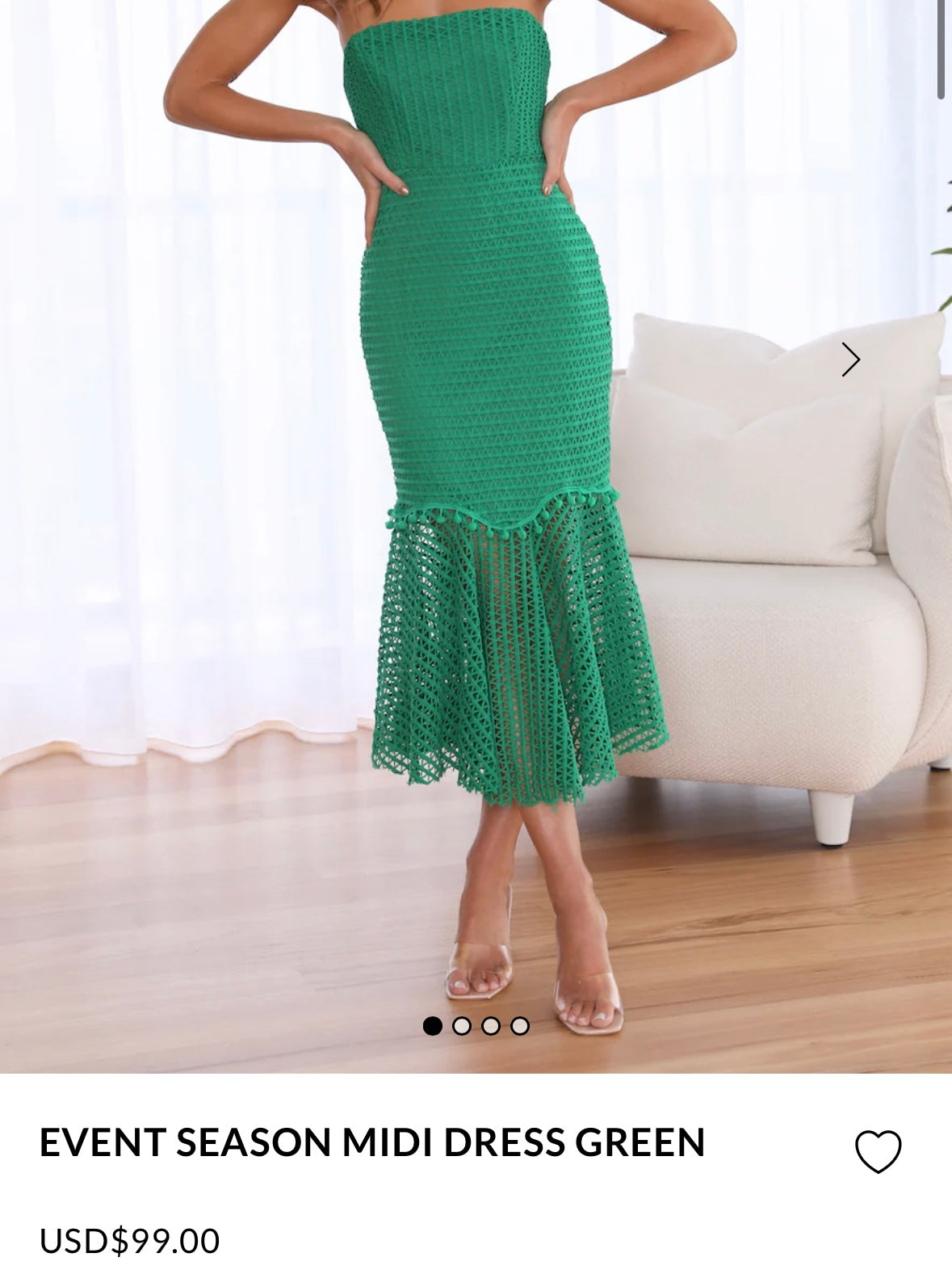 Hello Molly Green Midi Dress
