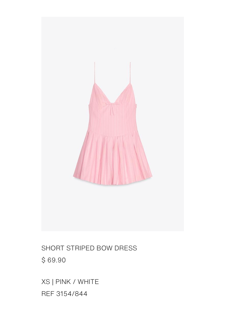 Zara Pink Mini Dress