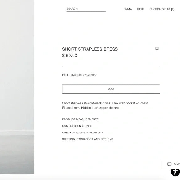 Zara Short Strapless Dress