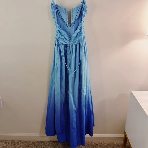 Hello Molly Dipped In Fun Midi Dress Blue