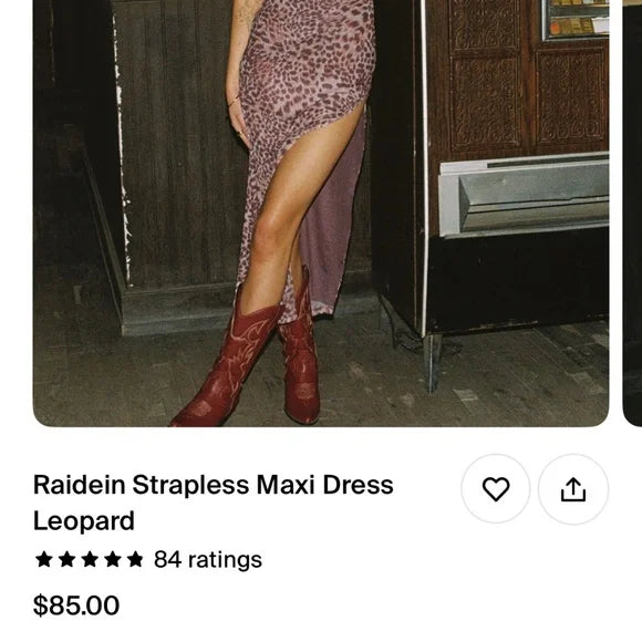 Princess Polly Raidein Strapless Maxi Dress Leopard