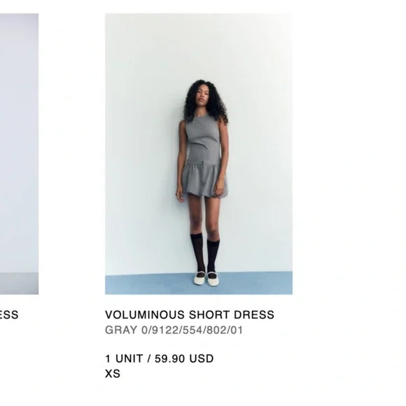 Zara Voluminous Short Dress